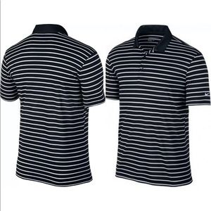 Nike Icon Stripe BLACK/WHITE Men's Golf Polo Shirt